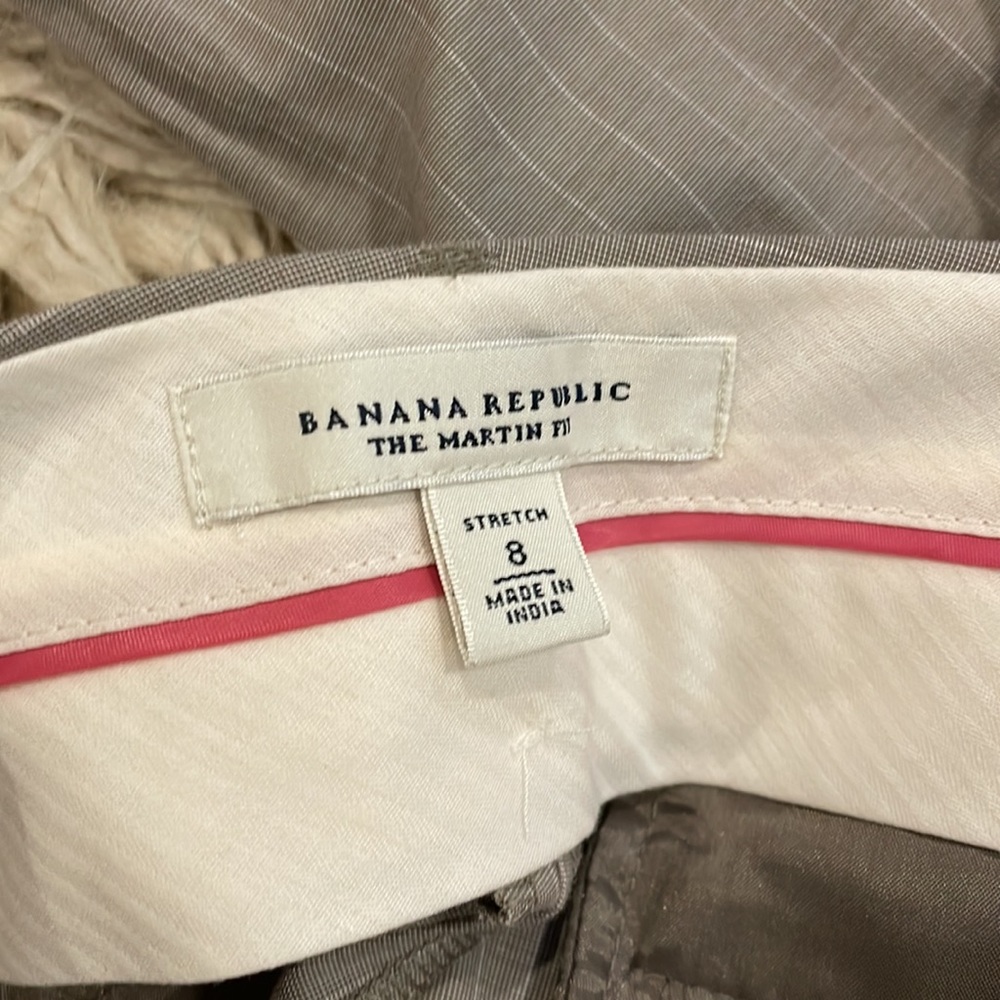 Banana Republic The Martin Fit stretch pin stripe cuffed dress slacks - Picture 6 of 7